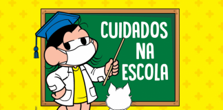 Turma da Mônica ilustra guia de cuidados necessários para a volta às aulas presenciais desenvolvido pelo UNICEF