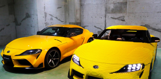 LEGO constrói um Toyota GR Supra dirigível em tamanho real