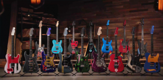 Música e corrida se encontram nas novas guitarras Fender com Hot Wheels