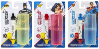 Dispositivo para lavagem nasal ganha proposta lúdica com heróis da DC