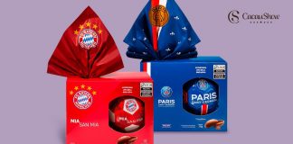 Cacau Show oferece ovos de Páscoa licenciados do PSG e Bayern de Munique