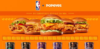 Popeyes revela sanduíches inspirados nos times da NBA