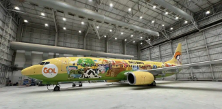 Gol apresenta avião temático do Chico Bento