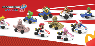 Mario e amigos chegam no McLanche Feliz com brinquedos de Mario Kart 8
