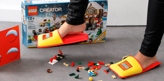 LEGO lança chinelos para proteger os pés de suas próprias peças