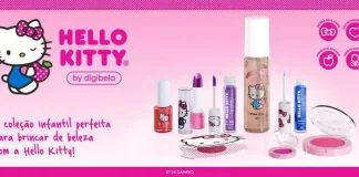 Marca brasileira lança coleção de cosméticos infantis Hello Kitty by Digibela