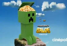 Cinépolis lança balde colecionável do Creeper para ‘Um Filme Minecraft’