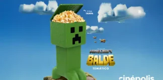 Cinépolis lança balde colecionável do Creeper para ‘Um Filme Minecraft’