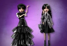 Funkos, LEGO, jogos de cartas e outros itens temáticos da série Wandinha