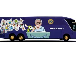 Viação Águia Branca homenageia os 90 anos de Mauricio de Sousa