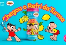 Dêvi lança linha de refrigerantes naturais em parceria com a Turma da Mônica