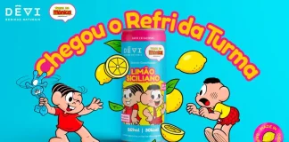 Dêvi lança linha de refrigerantes naturais em parceria com a Turma da Mônica