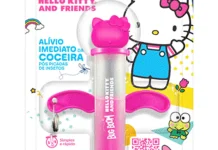 Sanrio e AGPMED lançam o BugBoom Hello Kitty and Friends, dispositivo para aliviar coceira de picadas de insetos.