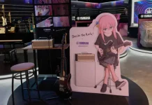 Yamaha Musical apresenta ação temática de Bocchi The Rock!