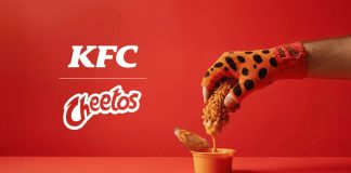 KFC e Cheetos apostam em luvas com estética Cheetos