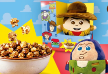 Cacau Show lança pipoca de Toy Story com pelúcias de Buzz e Woody