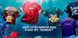 Piticas lança coleção que une Bob Esponja e NFL