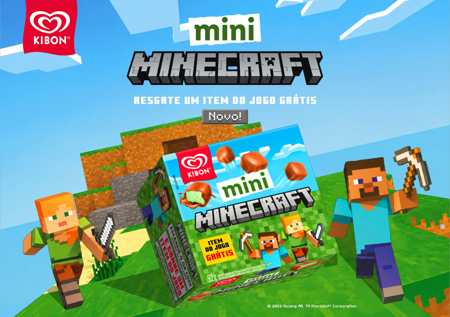 Kibon anuncia lançamentos com Disney, Minecraft e Bauducco