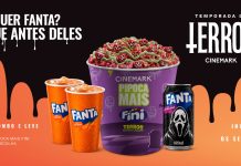 Cinemark lança combo especial de Halloween com Pipoca Mais Fini Terror Azedinho e Fanta Ghost Face Punch
