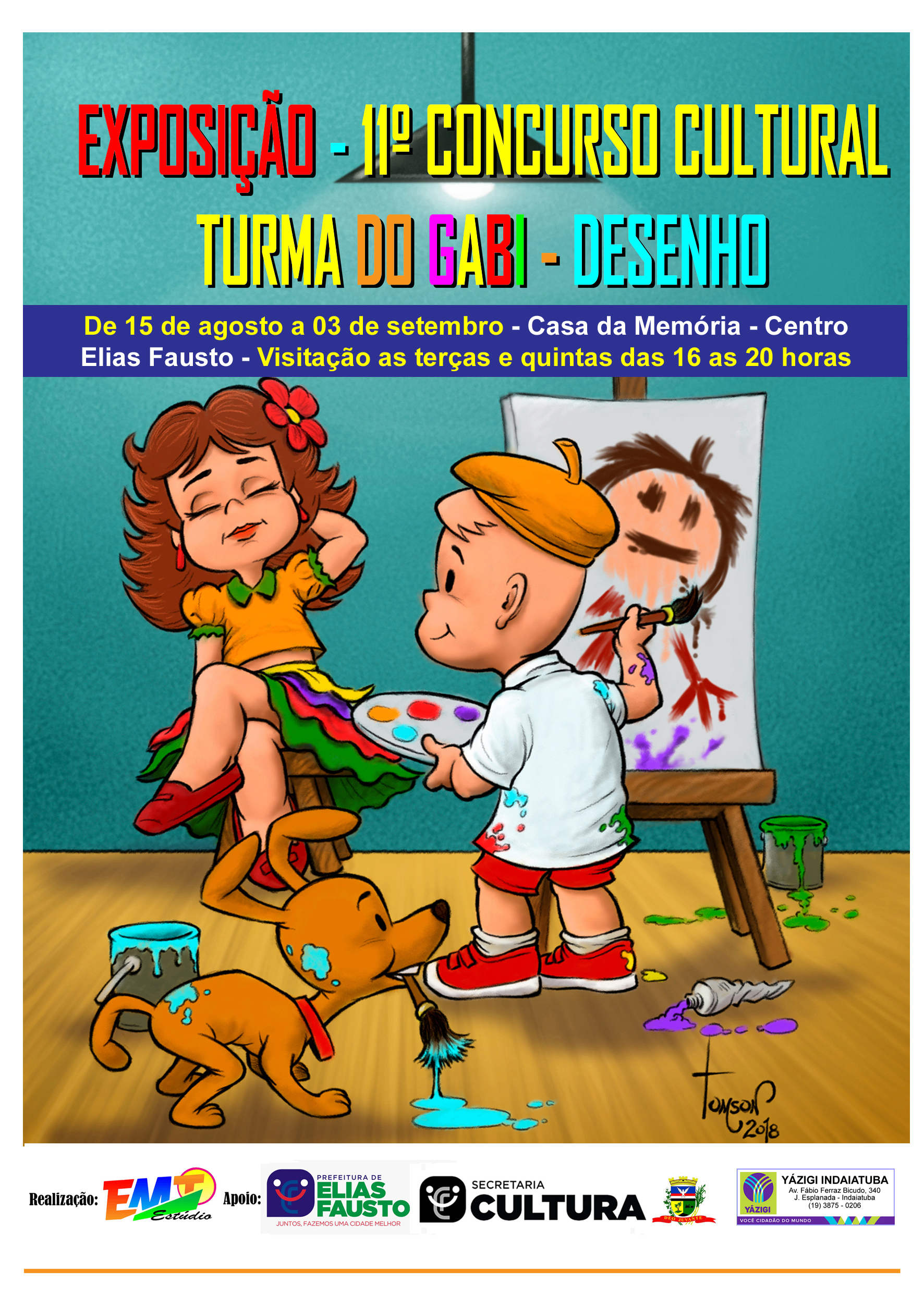 Abertura da exposição de desenhos do Concurso Cultural Turma Do Gabi