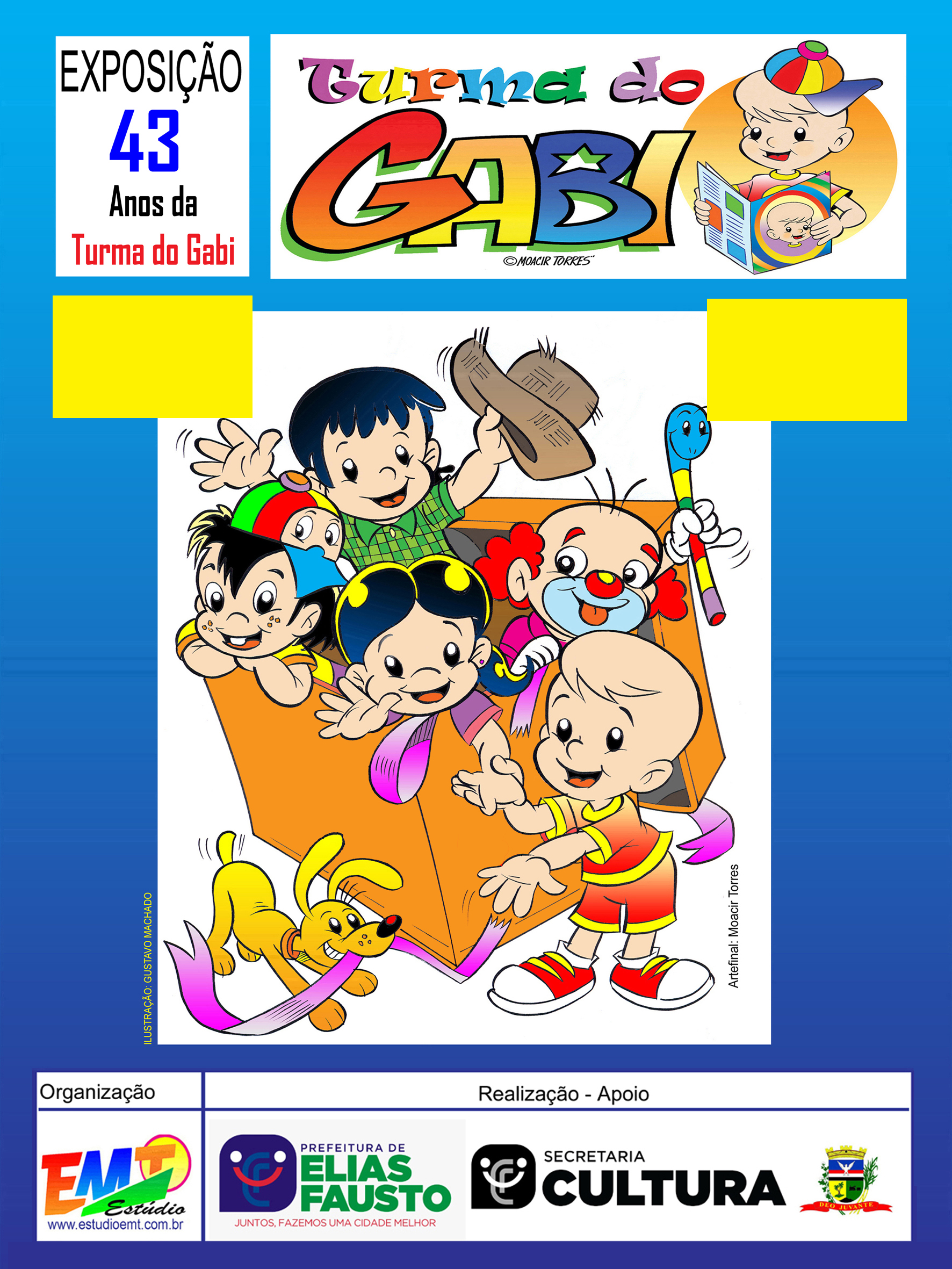 Exposição Turma do Gabi 43 anos acontece em Elias Fausto