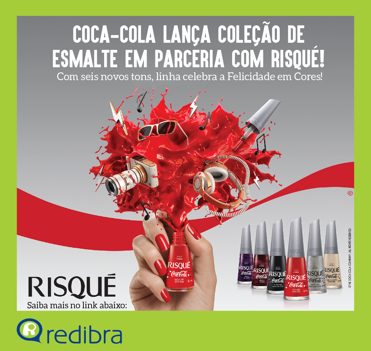 Risqué lança coleção de esmaltes em parceria com a Coca-Cola