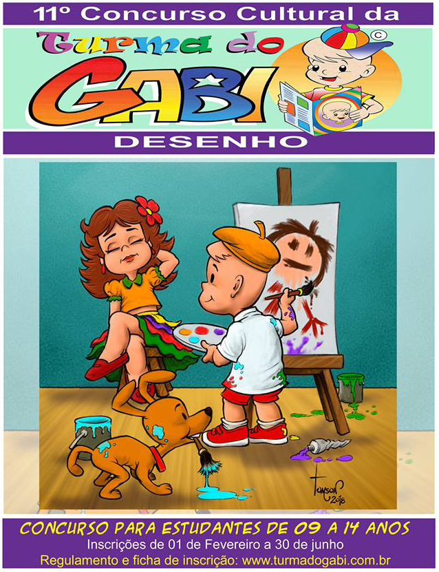 Inscrições para o 11º Concurso Cultural da Turma do Gabi