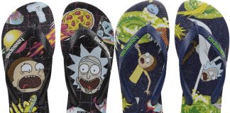 Aventura intergaláctica com as Havaianas de Rick and Morty
