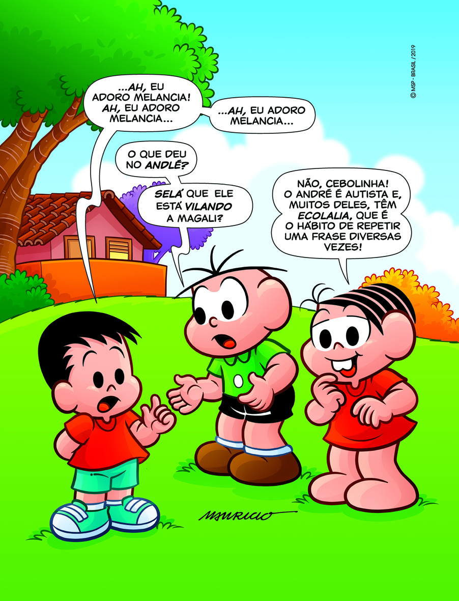 Personagem de Mauricio de Sousa ajuda a entender o autismo