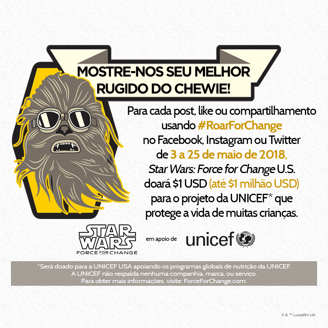 Campanha #roarforchange desafia os fãs de Star Wars
