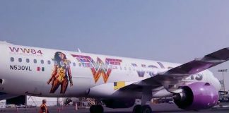 Mulher Maravilha vira decoração de Airbus